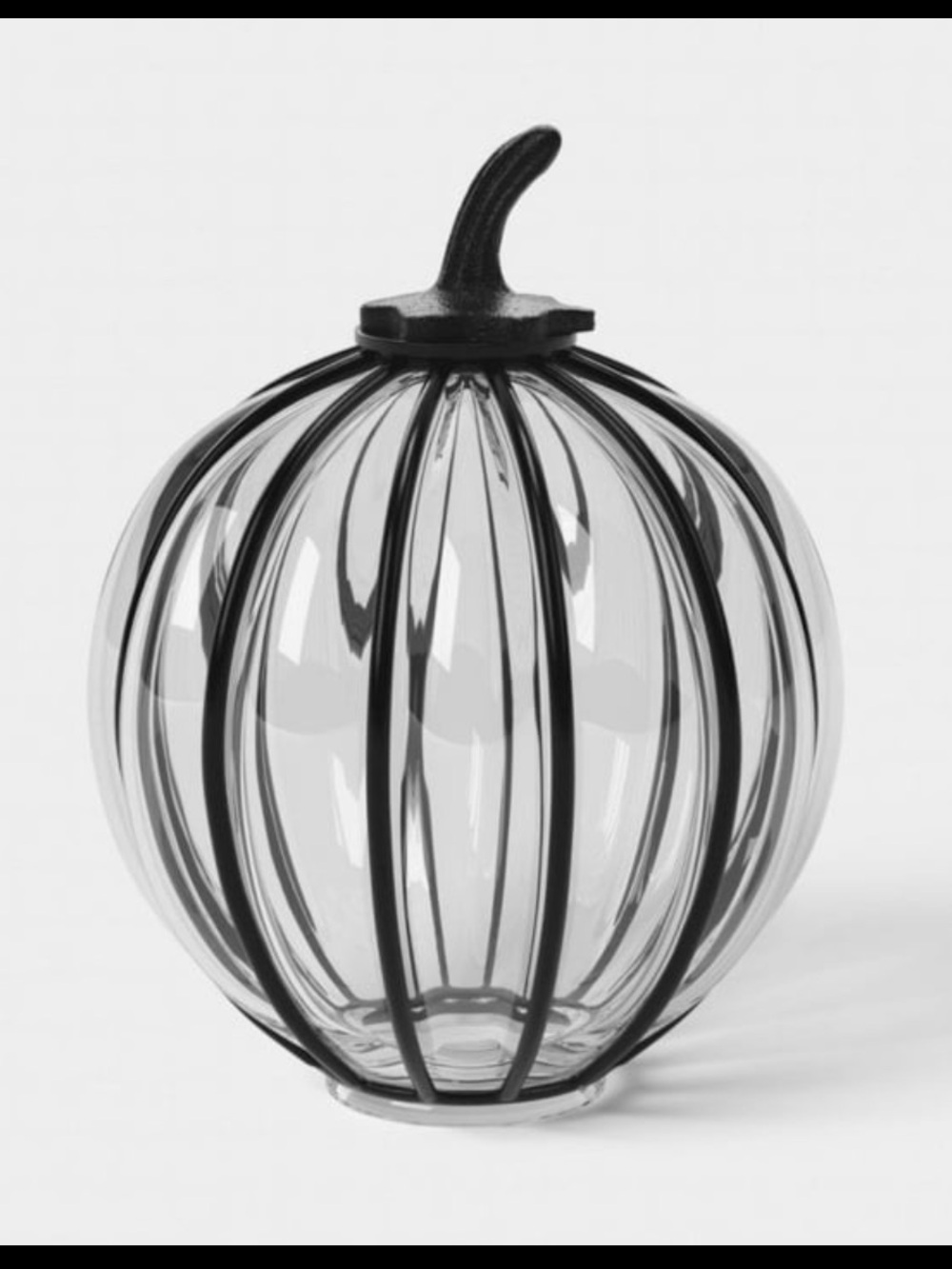 Small Metal and Glass Halloween Pumpkin - Threshold